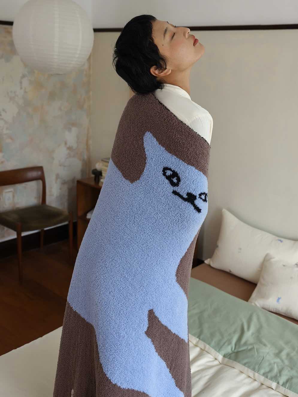 Funky Cat Throw Blanket